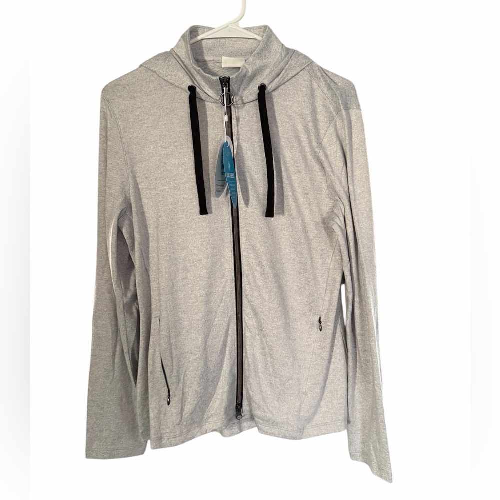 Greg Norman Womens Sophia Golf Jacket Light Heather Grey NWT Medium PTP 20”